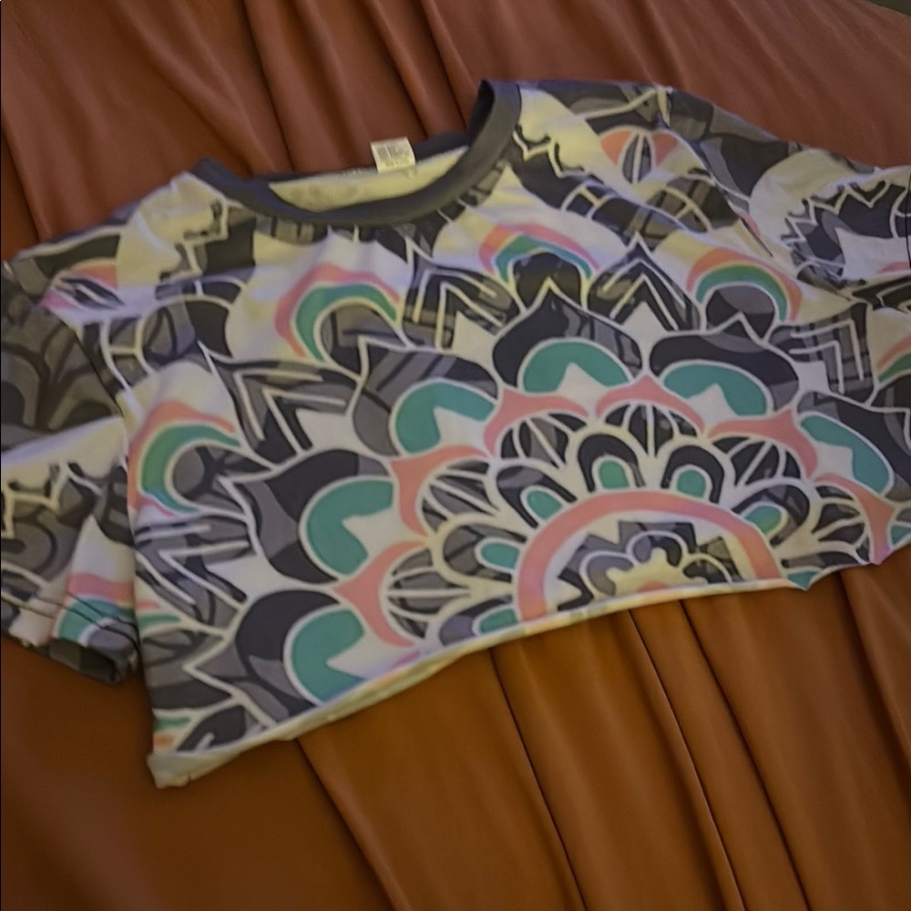 Colorful Patterned Crop Top